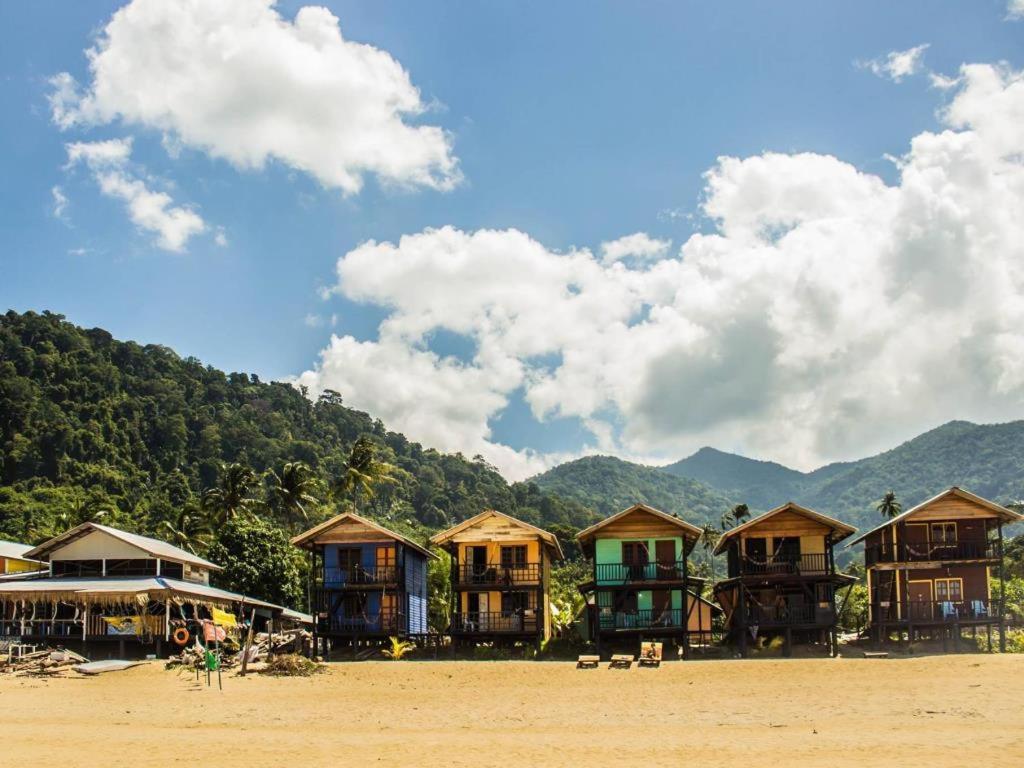 Beach Shack Chalet - Garden View Aframe Big Unit Hotel Kampong Juara Exterior foto